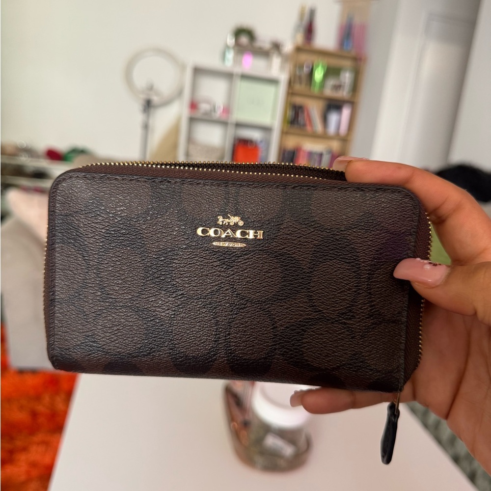 Coach Dark Brown Signature Wallet